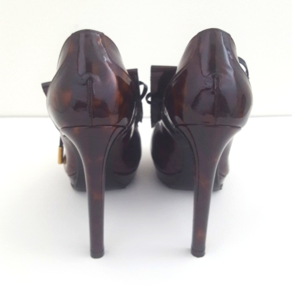 Viktor & Rolf size 38 brown leather kiltie shootie bootie high heels platform - Picture 4 of 13